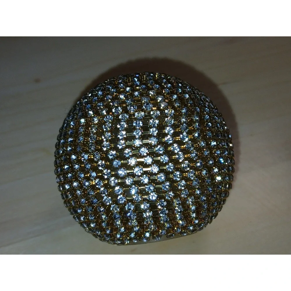 Crystal Rhinestone-Encrusted Decorative Sphere Salt‎ & Pepper Shakers